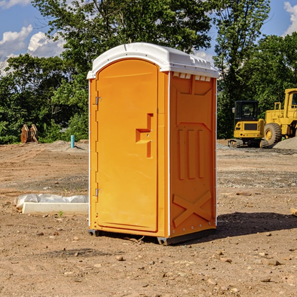 how often are the portable restrooms cleaned and serviced during a rental period in Moore Pennsylvania